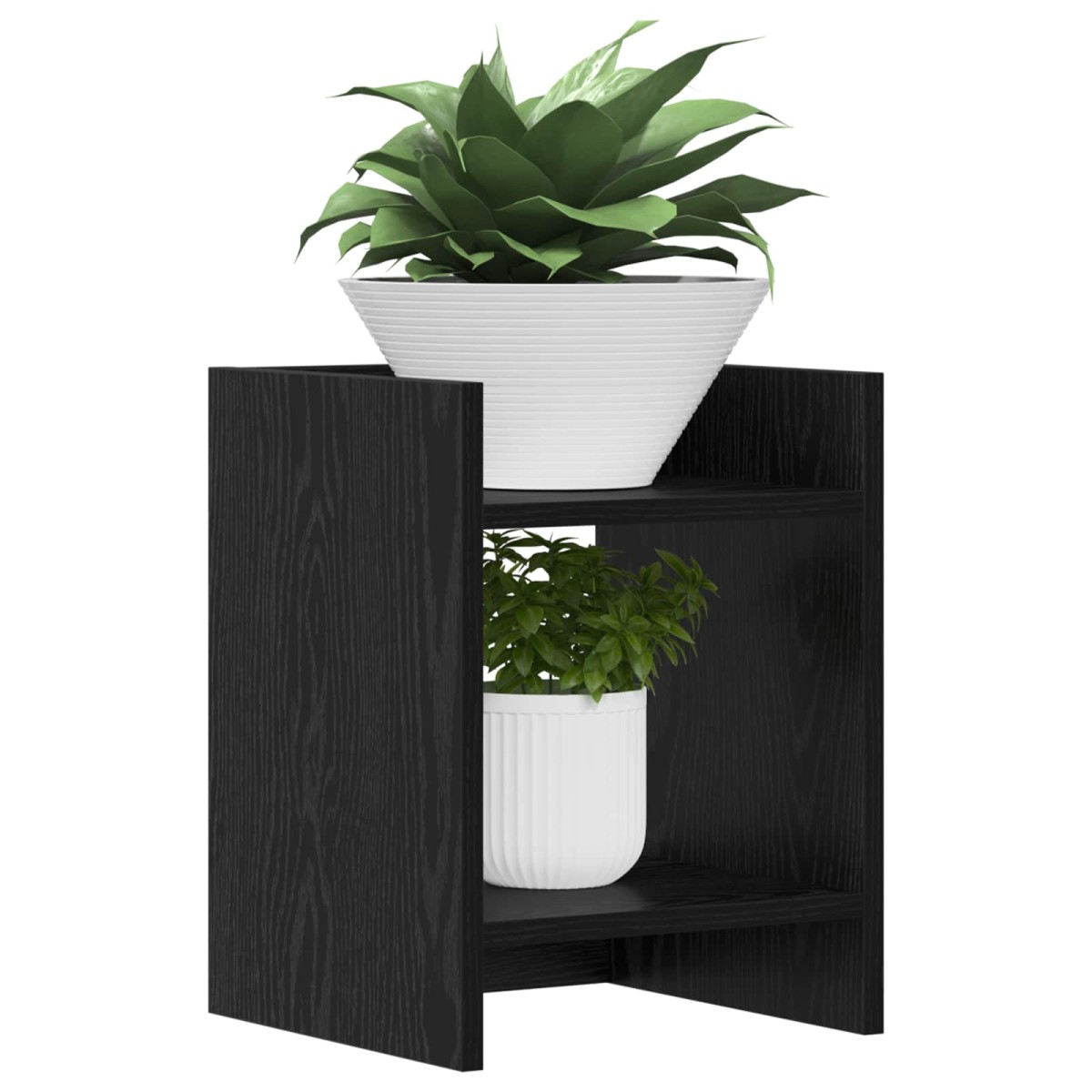 vidaXL Βάση φυτών Μαύρη Δρυς 30 x 30 x 40 cm