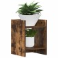 vidaXL Βάση φυτών 2 τμχ. Καπνιστή Δρυς 30 x 30 x 40 cm