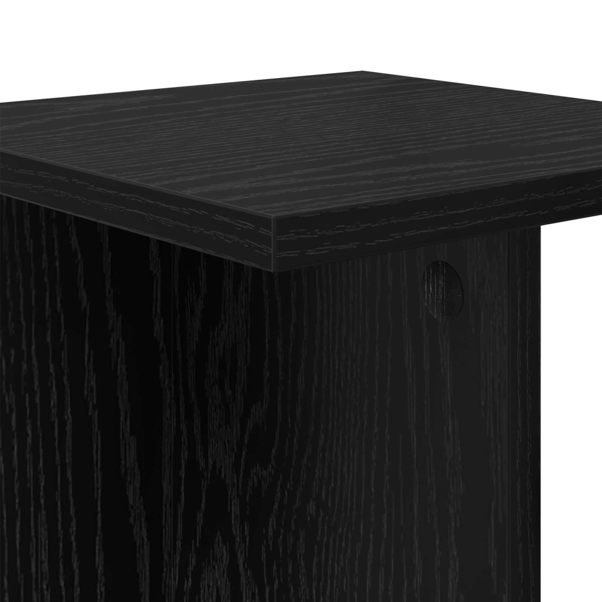 vidaXL Βάση φυτών Μαύρη Δρυς 25 x 25,5 x 100,5 εκ.