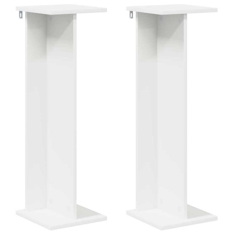 vidaXL Βάση φυτών 2 τμχ. Λευκός 25 x 25,5 x 80,5 εκ.