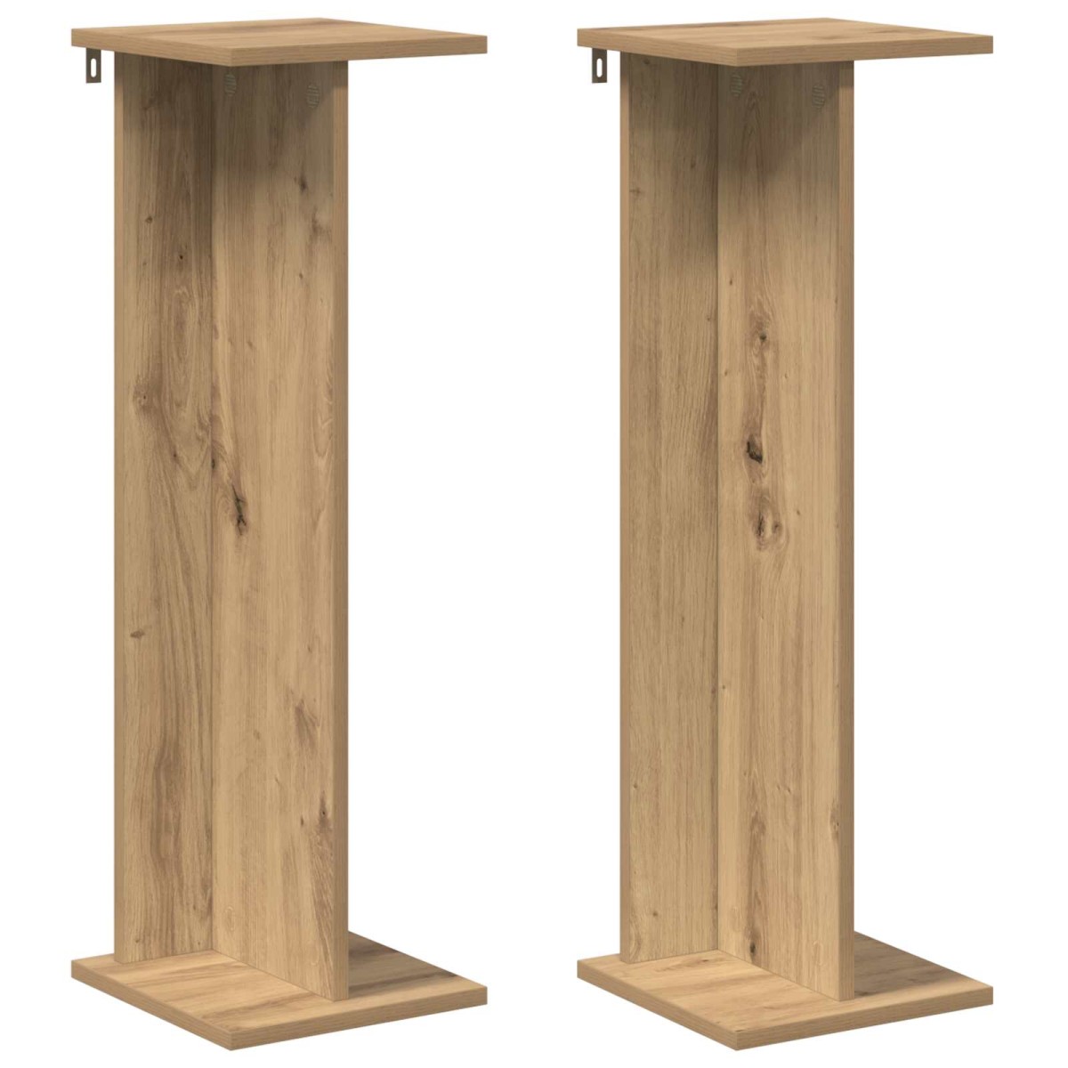 vidaXL Βάση φυτών 2 τμχ. Τεχνίτικη Δρυς 25 x 25,5 x 80,5 εκ.
