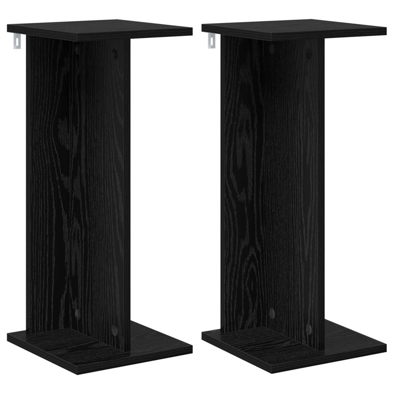 vidaXL Βάση φυτών 2 τμχ. Μαύρη Δρυς 25 x 25,5 x 60,5 εκ.