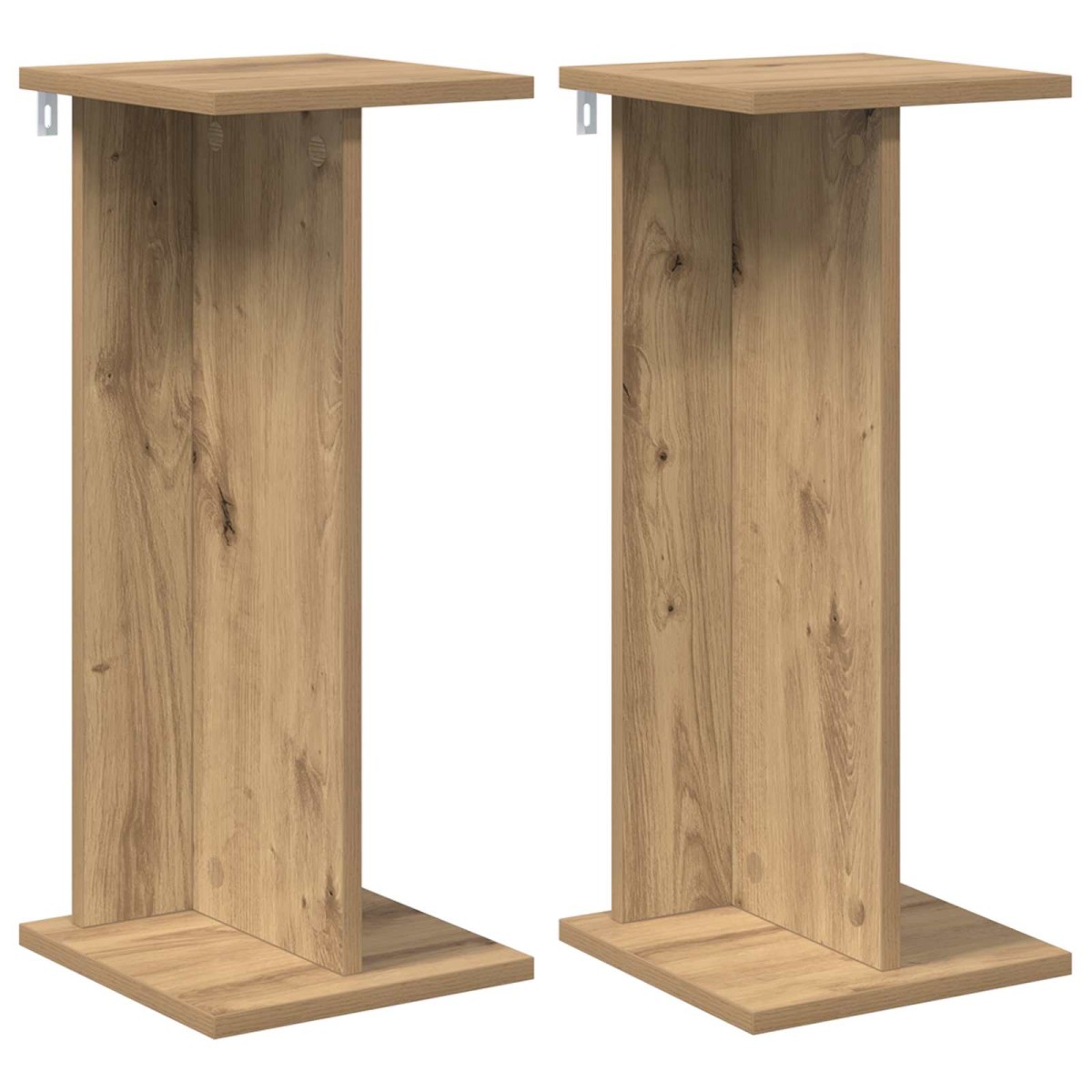 vidaXL Βάση φυτών 2 τμχ. Τεχνίτικη Δρυς 25 x 25,5 x 60,5 εκ.