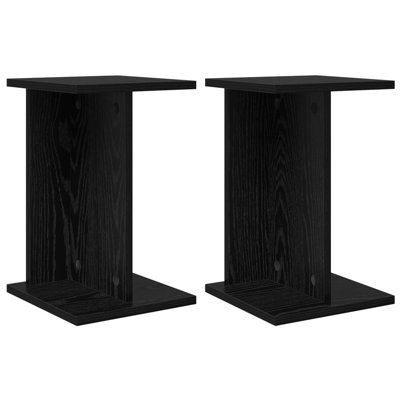 vidaXL Βάση φυτών 2 τμχ. Μαύρη Δρυς 25 x 25,5 x 40,5 εκ.