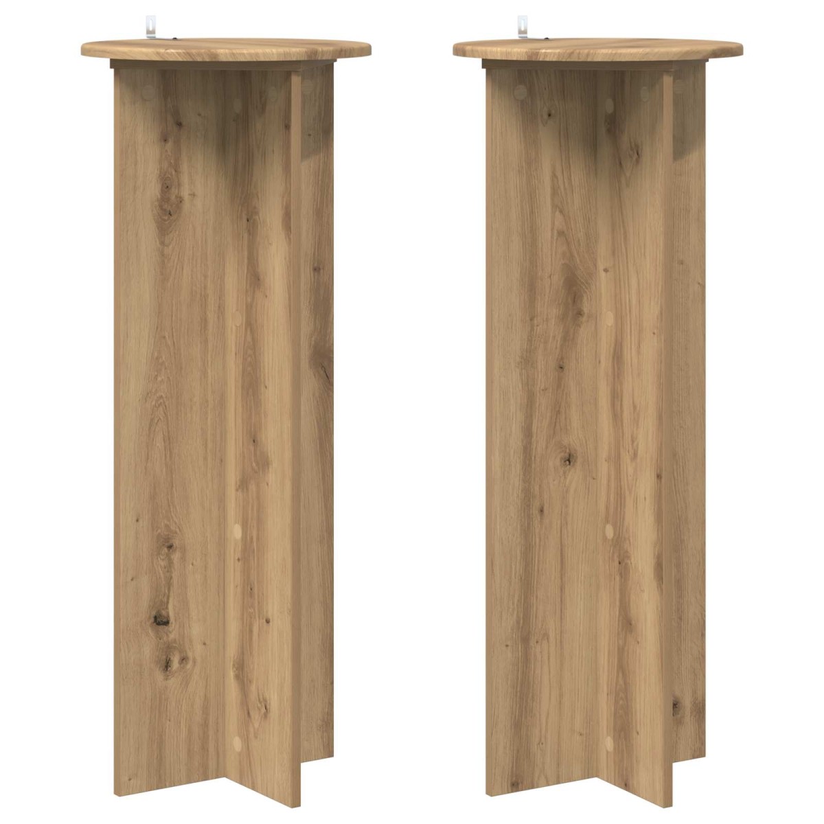 vidaXL Βάση φυτών 2 τμχ. Artisan Δρυς Ø40 x 100 εκ. Επεξεργασμένο Ξύλο