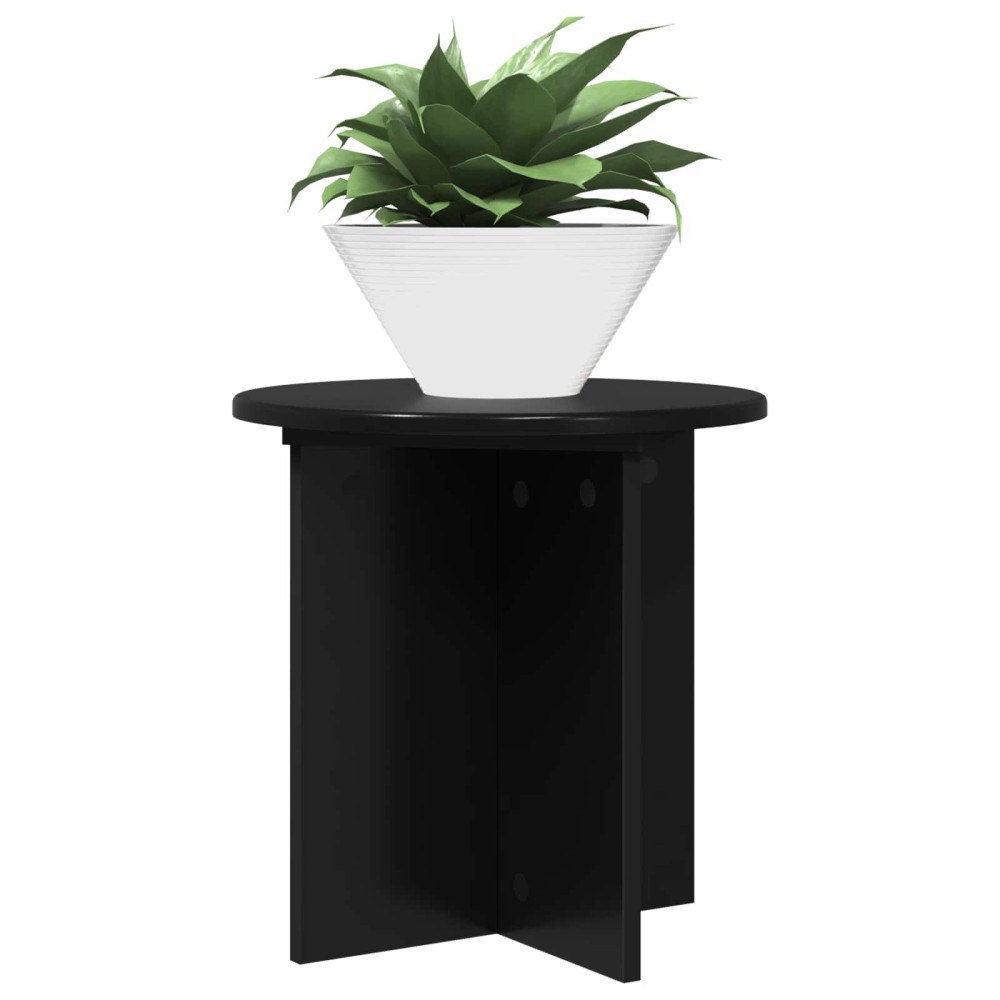 vidaXL Βάση φυτών 2 τμχ. Μαύρο 40 x 40 x 40 cm Επεξεργασμένο Ξύλο