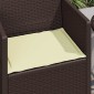 vidaXL Μαξιλάρια καθισμάτων 2 pcs Κρεμ 47 x 36 x 2 εκ. Πολυεστέρας
