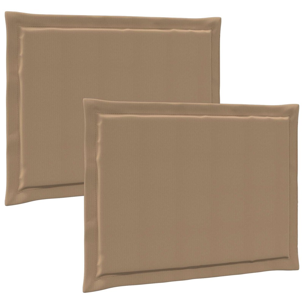 vidaXL Μαξιλάρια καθισμάτων 2 pcs Πολυεστέρας Taupe 47 x 36 x 2 εκ.