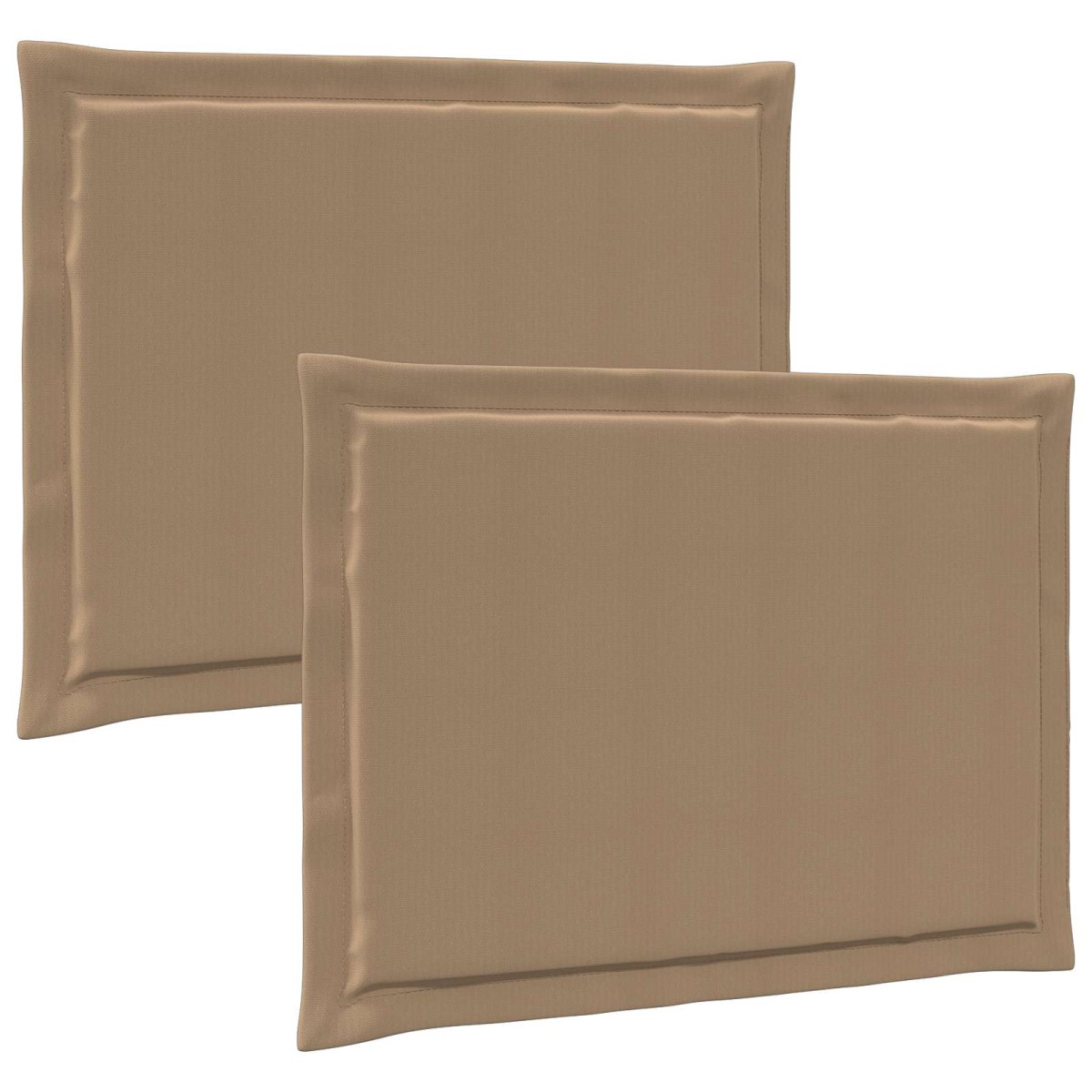 vidaXL Μαξιλάρια καθισμάτων 2 pcs Πολυεστέρας Taupe 47 x 36 x 2 εκ.