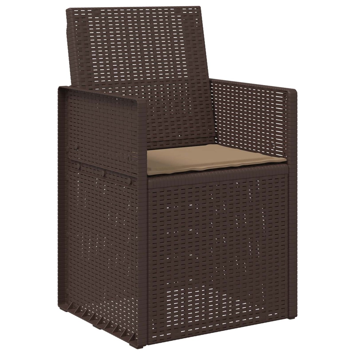 vidaXL Μαξιλάρια καθισμάτων 2 pcs Πολυεστέρας Taupe 47 x 36 x 2 εκ.