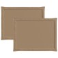 vidaXL Μαξιλάρια καθισμάτων 2 pcs Πολυεστέρας Taupe 47 x 36 x 2 εκ.