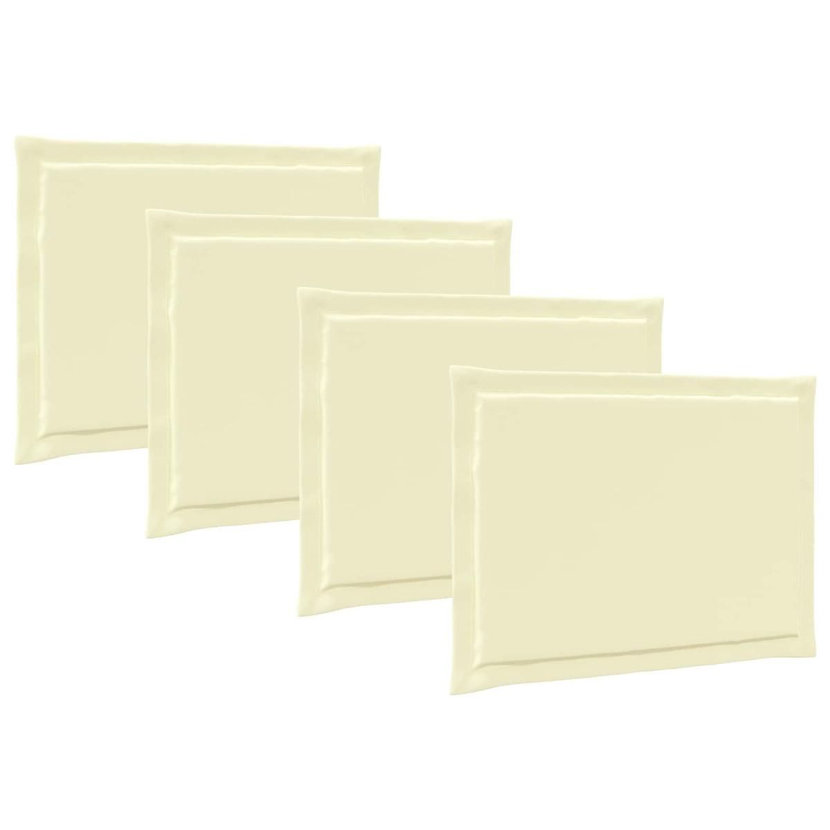 vidaXL Μαξιλάρια καθισμάτων 4 pcs Πολυεστέρας Κρεμ 47 x 36 x 2 εκ.