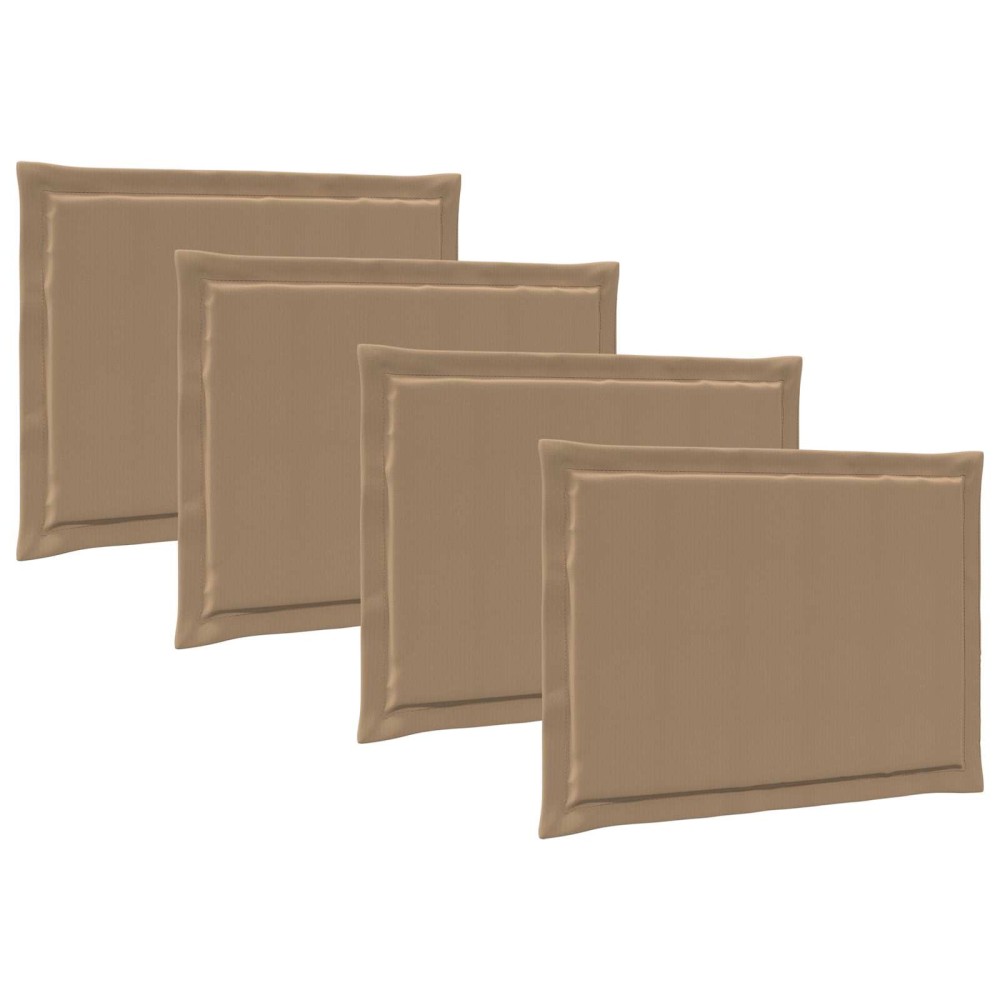 vidaXL Μαξιλάρια καθισμάτων 4 pcs Πολυεστέρας Taupe 47 x 36 x 2 εκ.