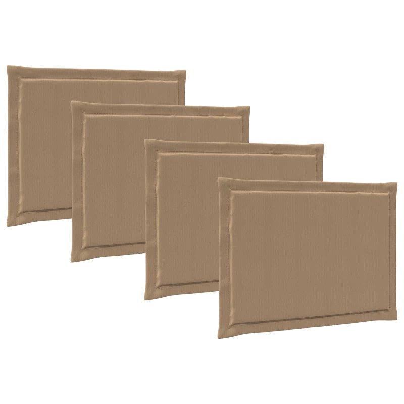 vidaXL Μαξιλάρια καθισμάτων 4 pcs Πολυεστέρας Taupe 47 x 36 x 2 εκ.