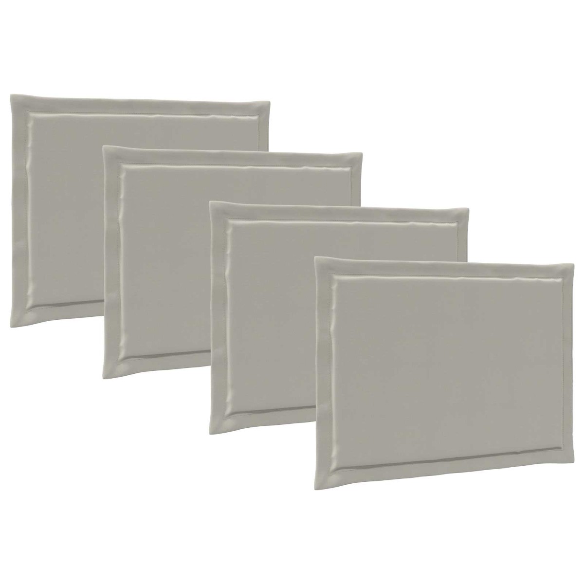 vidaXL Μαξιλάρια καθισμάτων 4 pcs Πολυεστέρας Ανοιχτό γκρι