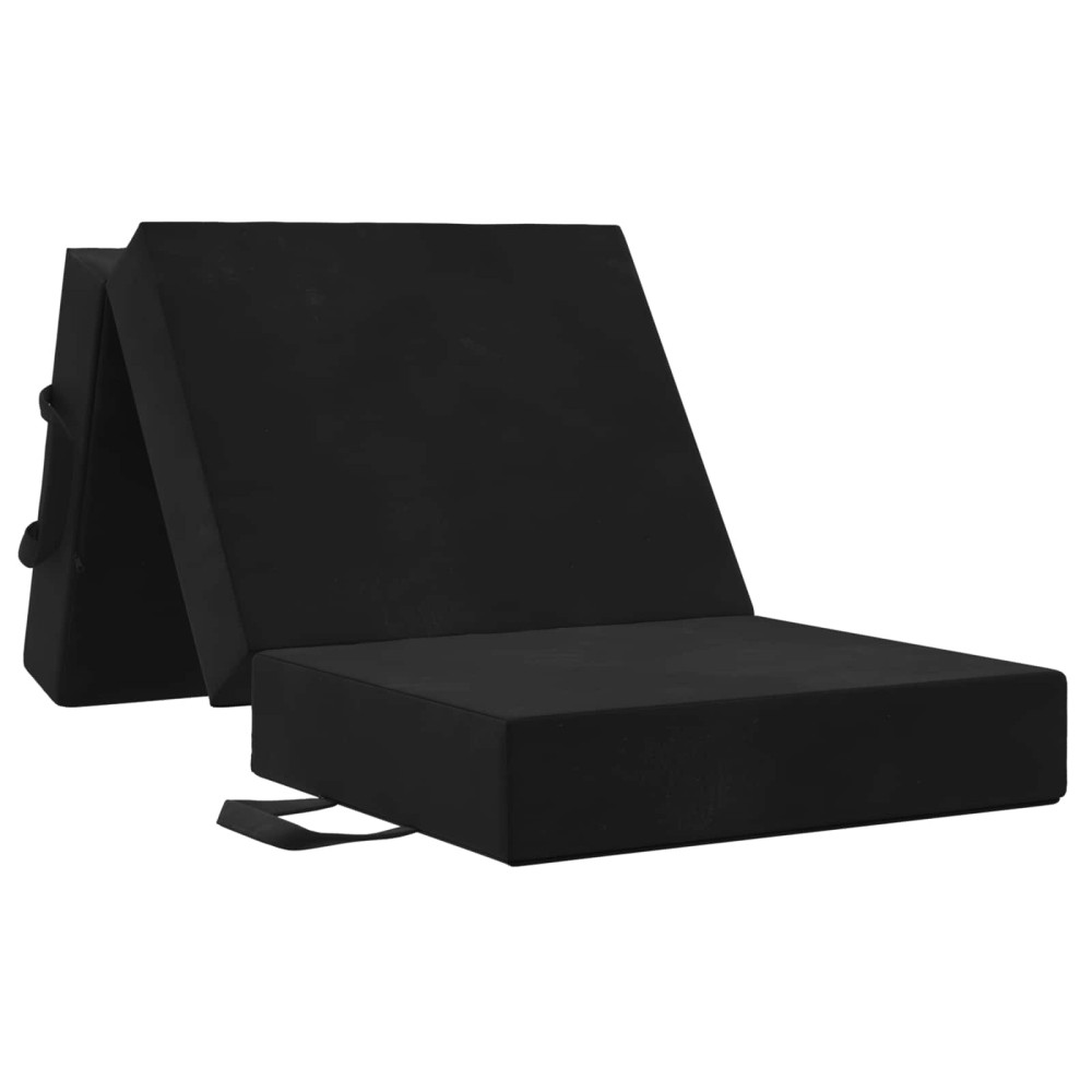 vidaXL Κρεβάτι Καναπέ Αναδιπλούμενο 75 x 63 x 45 εκ Μαύρο