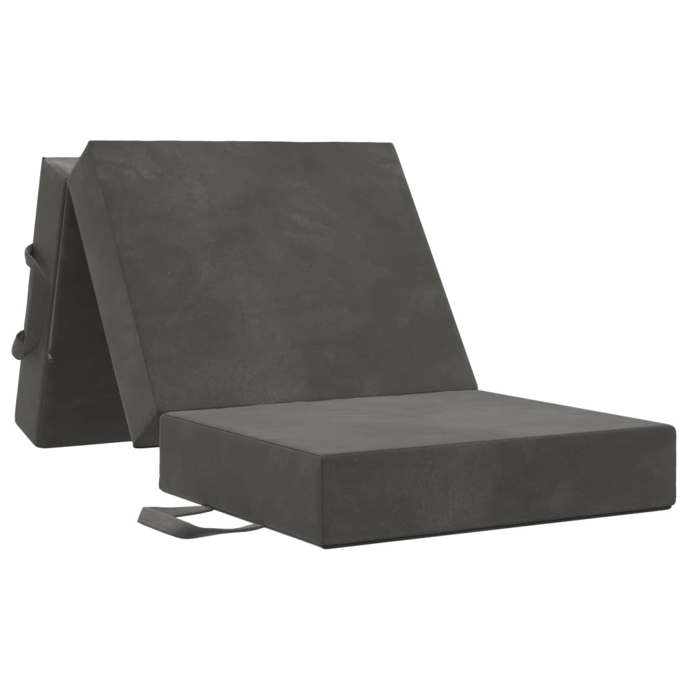 vidaXL Κρεβάτι Καναπέ Αναδιπλούμενο 90 x 67 x 45 εκ Σκούρο Γκρι