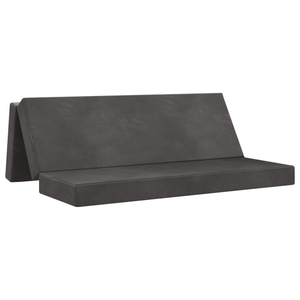 vidaXL Κρεβάτι Καναπέ Αναδιπλούμενο 200 x 67 x 45 εκ Σκούρο Γκρι