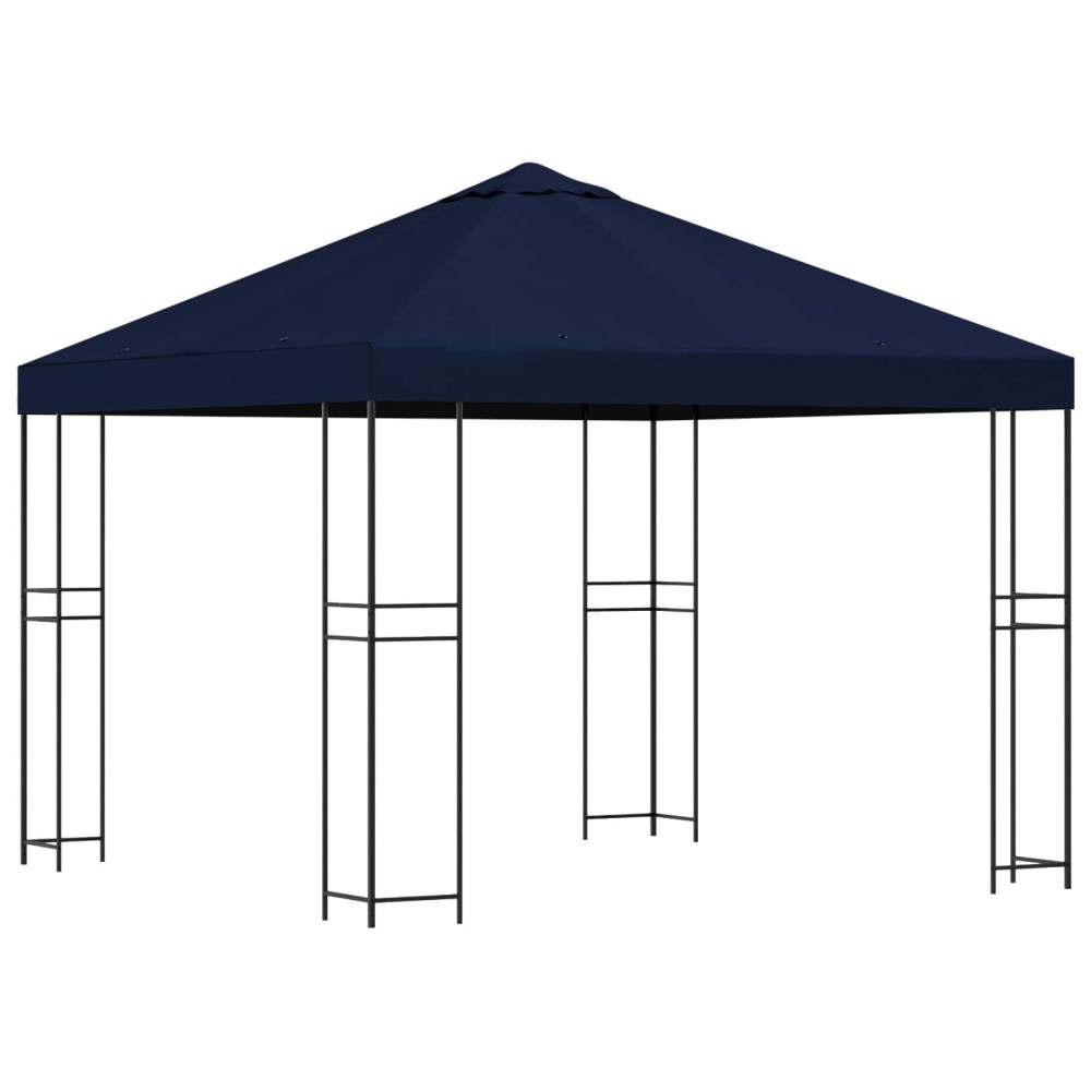 vidaXL Κιόσκι 3 x 3 m Μπλε Πολυεστέρας και Χάλυβας 190 gsm