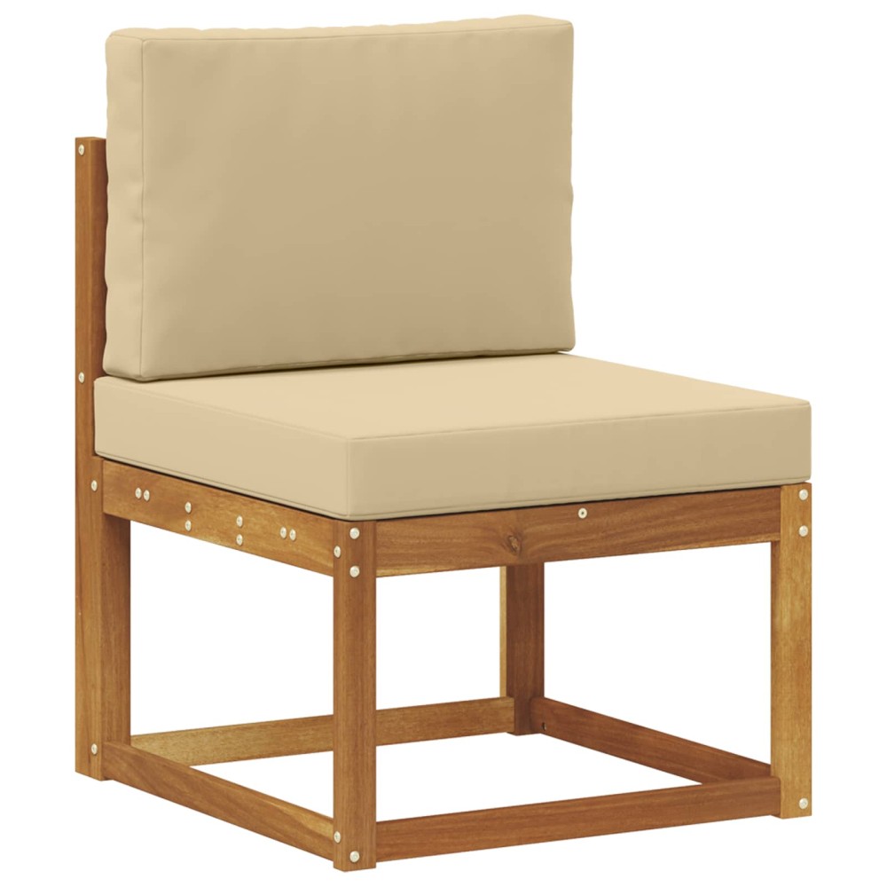 vidaXL Μεσαίος καναπές εξωτερικού χώρου Στερεό Ξύλο Ακακίας Φυσικό