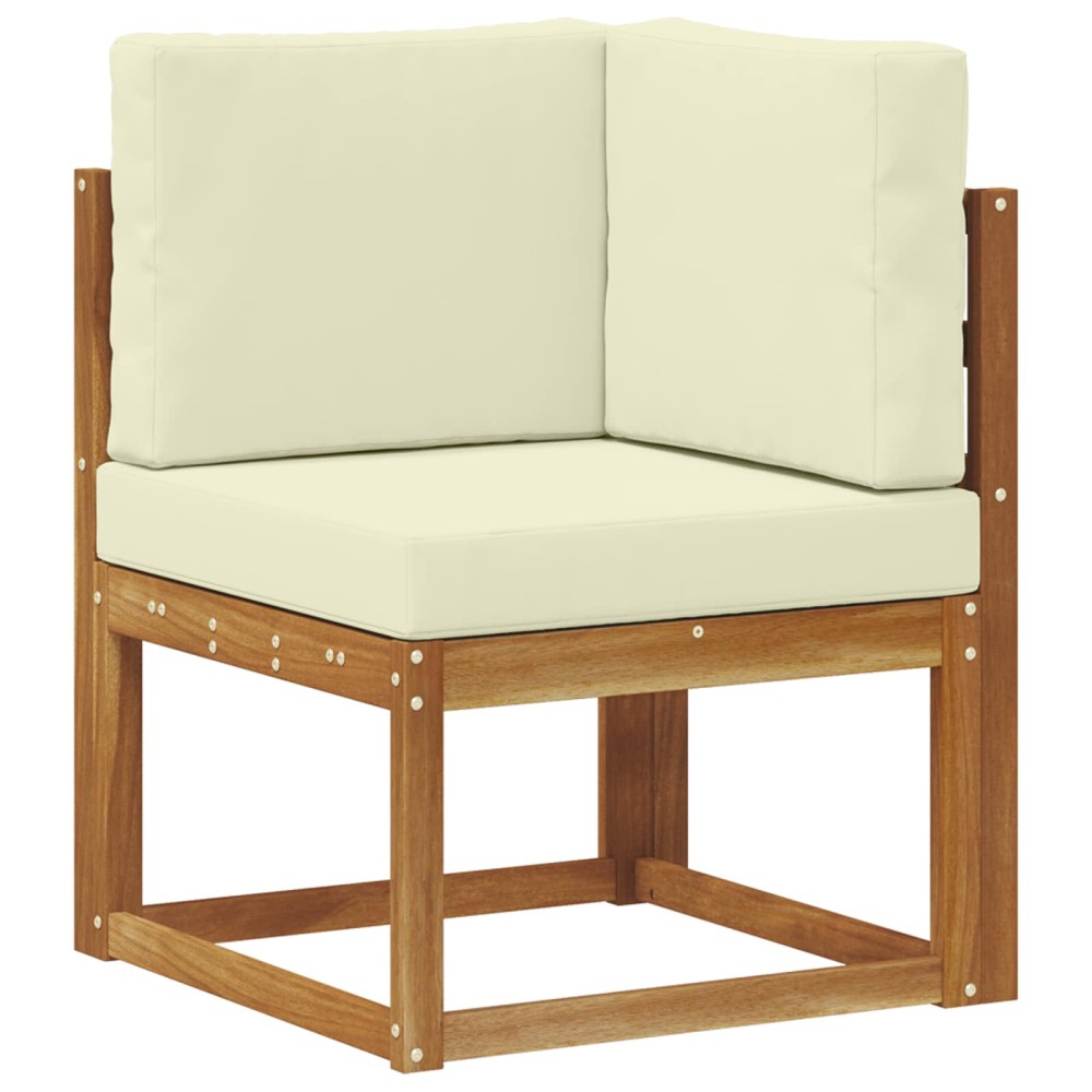 vidaXL Υπαίθριο Γωνιακό Καναπέ Στερεό Ξύλο Ακακίας Φυσικό