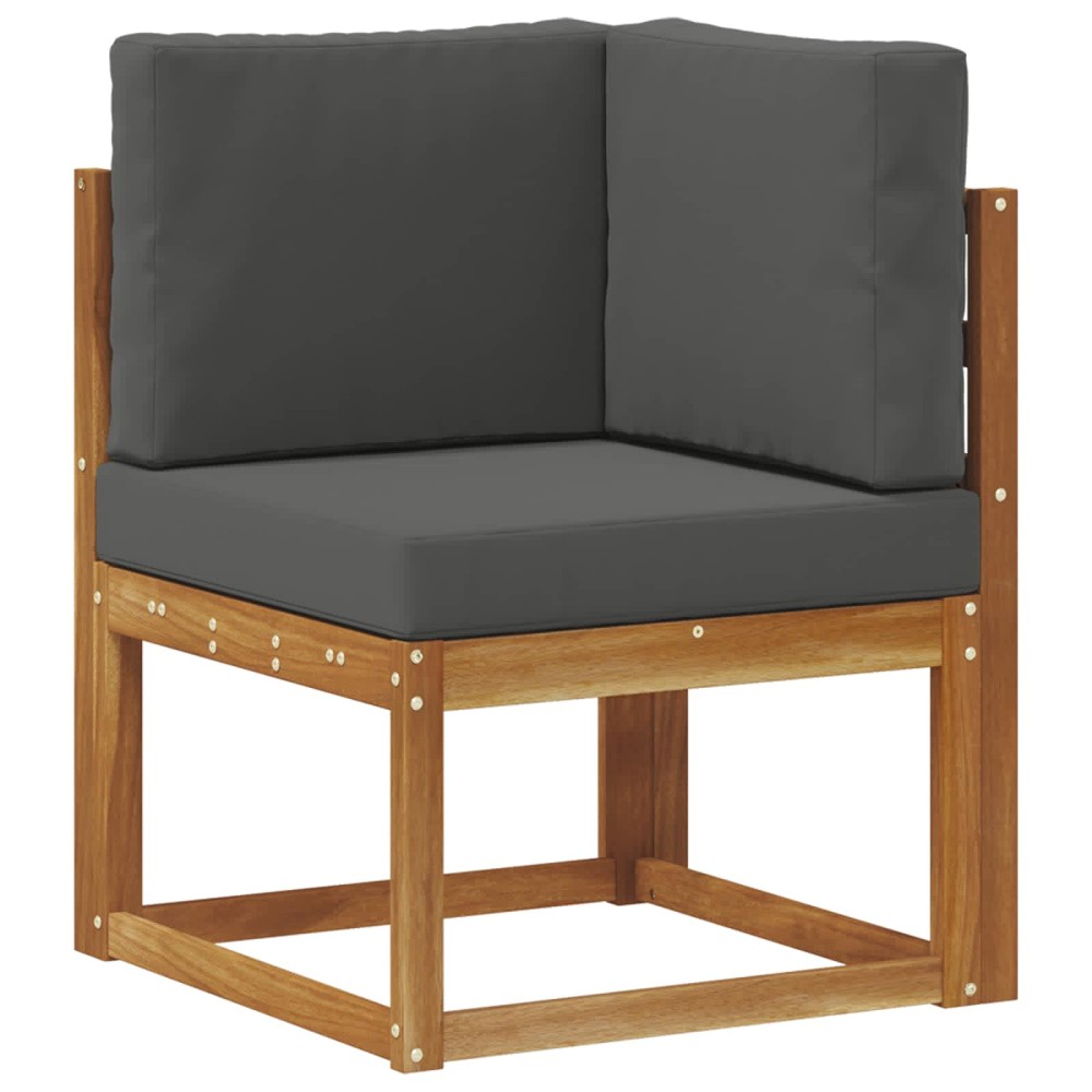 vidaXL Υπαίθριο Γωνιακό Καναπέ Στερεό Ξύλο Ακακίας Φυσικό