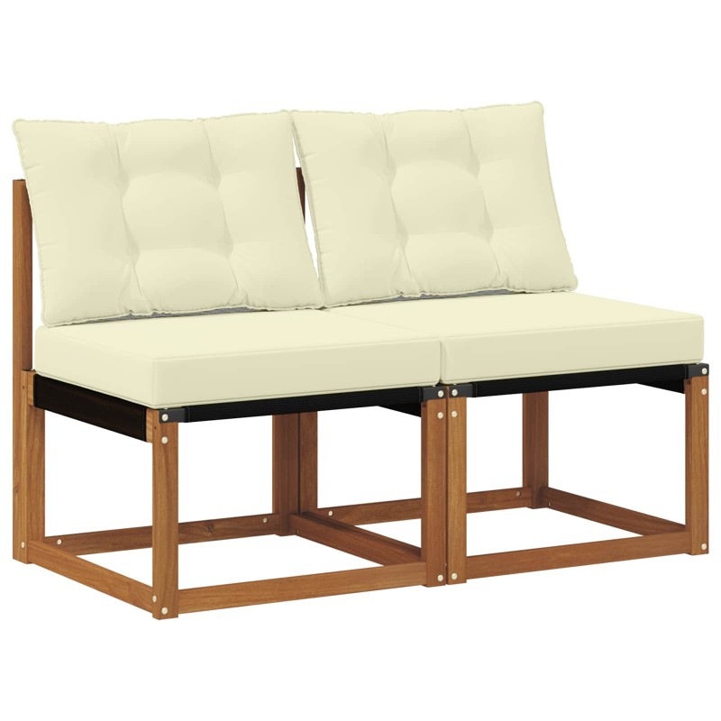 vidaXL 2 Τεμάχιο Εξωτερικός μεσαίος καναπές