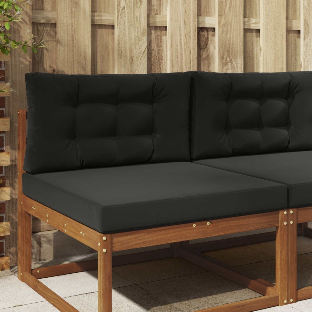 vidaXL Μαξιλάρι Καναπέ Εξωτερικού Χώρου 2 pcs Μαύρο Πολυεστέρας