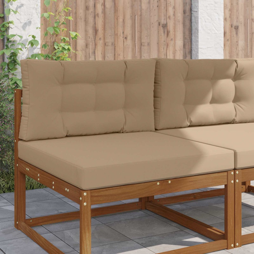 vidaXL Μαξιλάρι Καναπέ Εξωτερικού Χώρου 2 pcs Taupe Πολυεστέρας