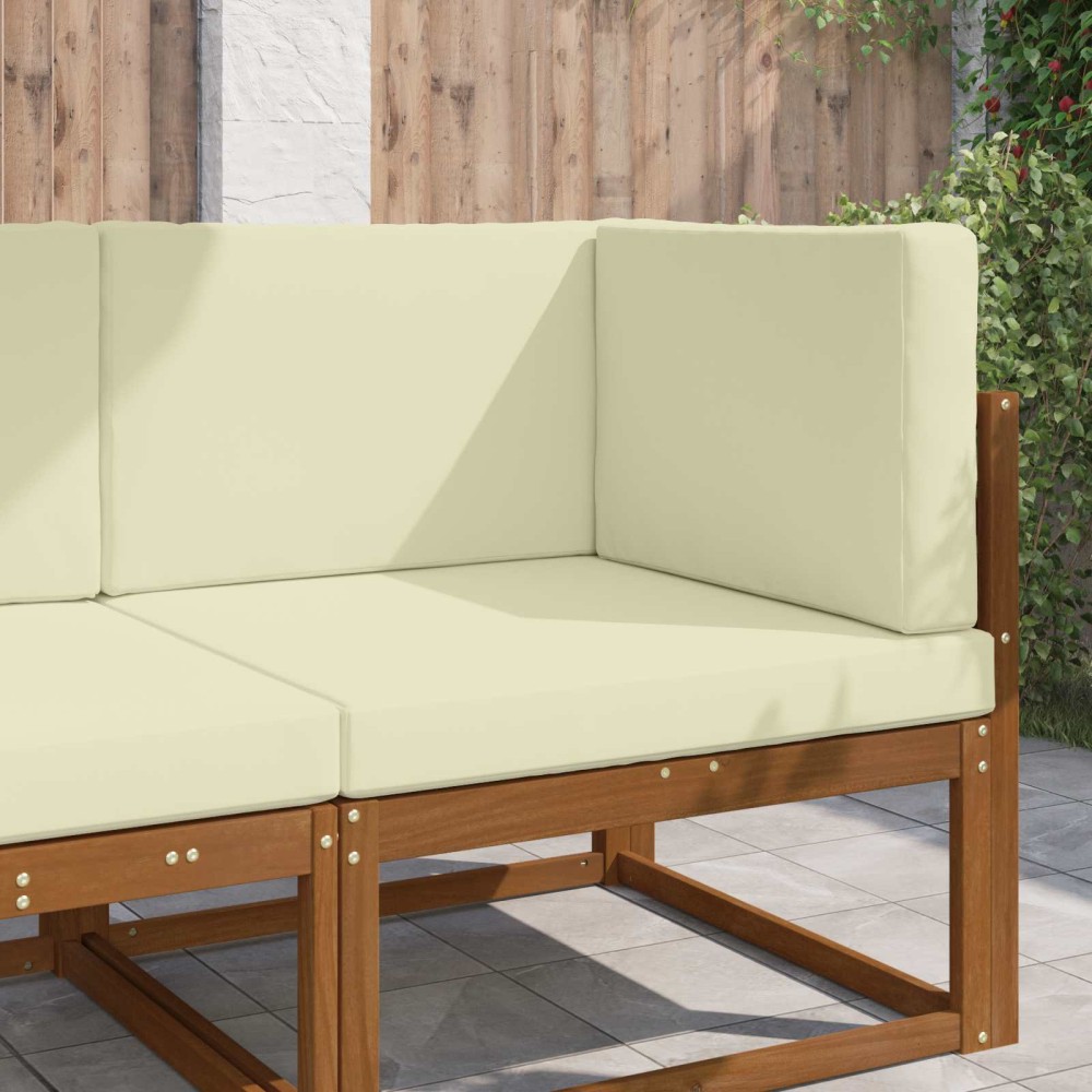 vidaXL Μαξιλάρι Καναπέ Εξωτερικού Χώρου 3 pcs Κρεμ Πολυεστέρας