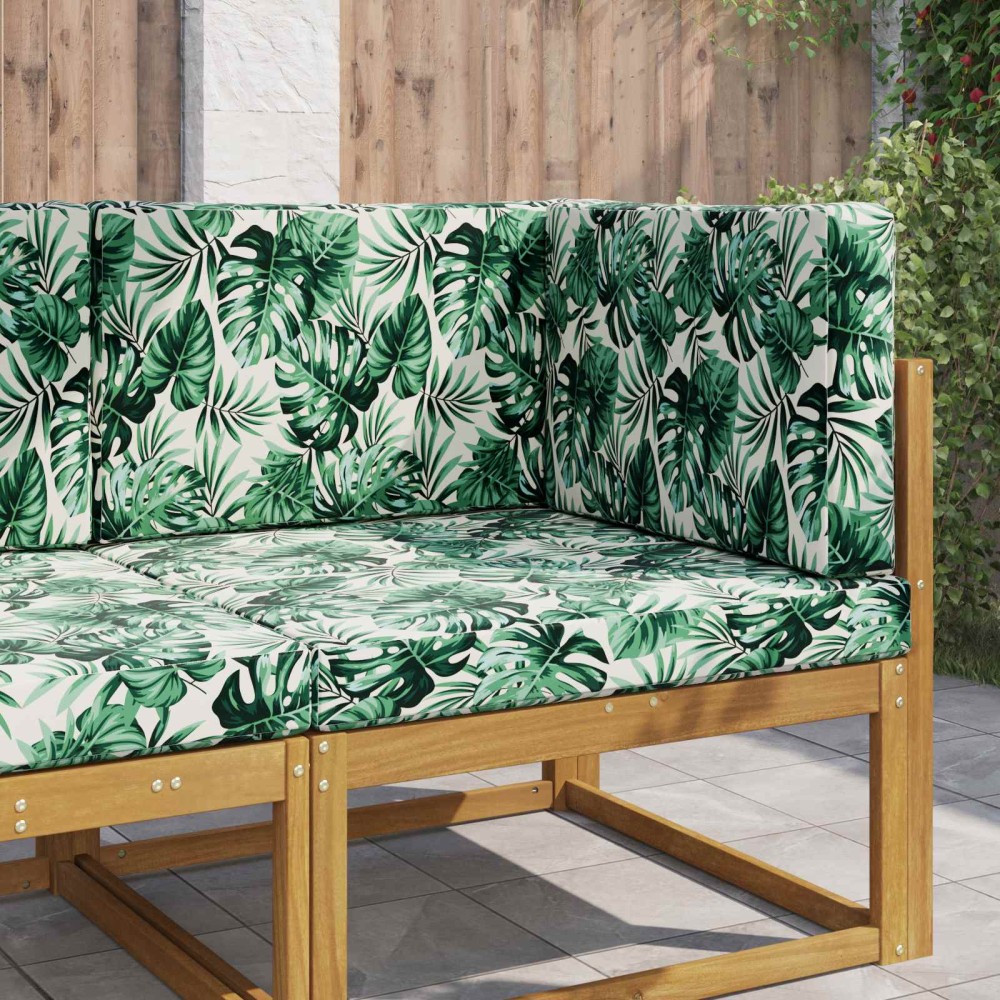 vidaXL Μαξιλάρι Καναπέ Εξωτερικού Χώρου 3 pcs Σχέδιο Φύλλου