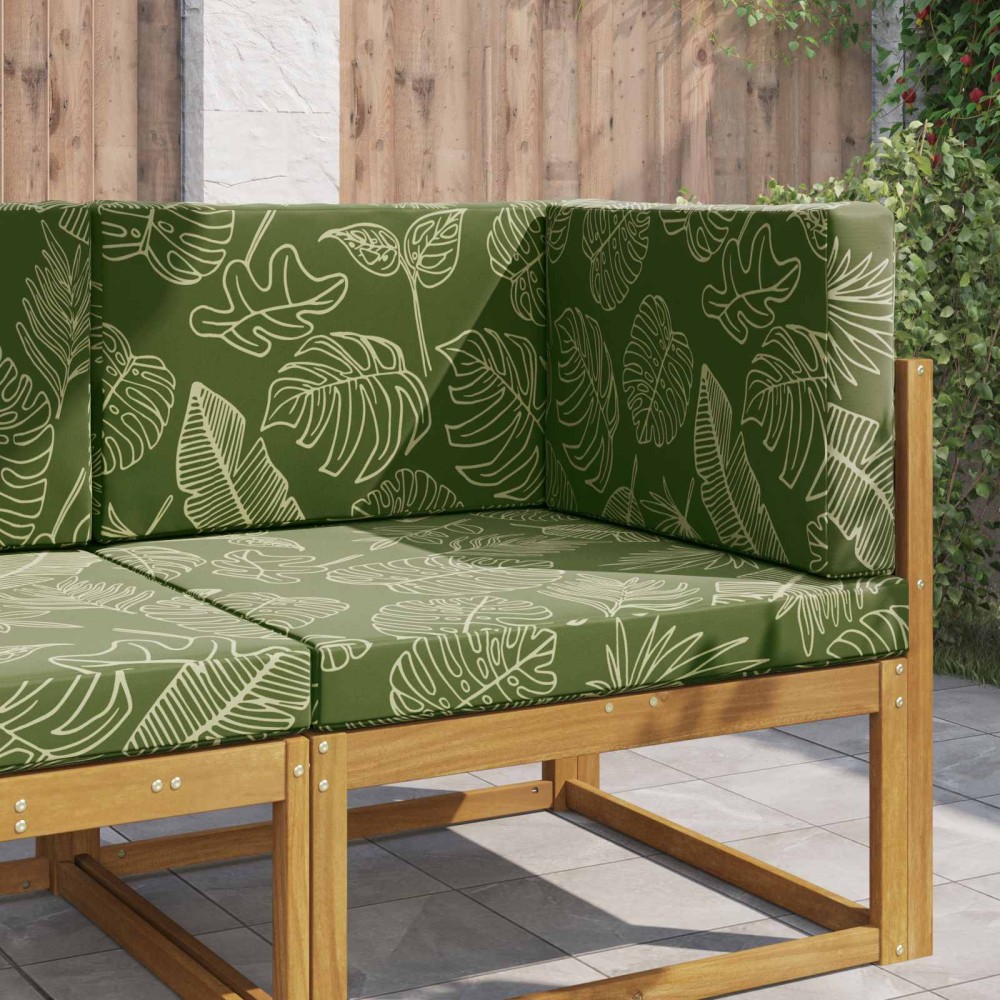 vidaXL Μαξιλάρι Καναπέ Εξωτερικού Χώρου 3 pcs Σχέδιο Φύλλου