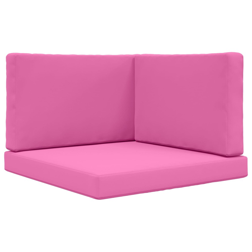 vidaXL Μαξιλάρι Καναπέ Εξωτερικού Χώρου 3 pcs Ροζ Πολυεστέρας