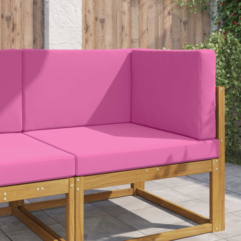 vidaXL Μαξιλάρι Καναπέ Εξωτερικού Χώρου 3 pcs Ροζ Πολυεστέρας