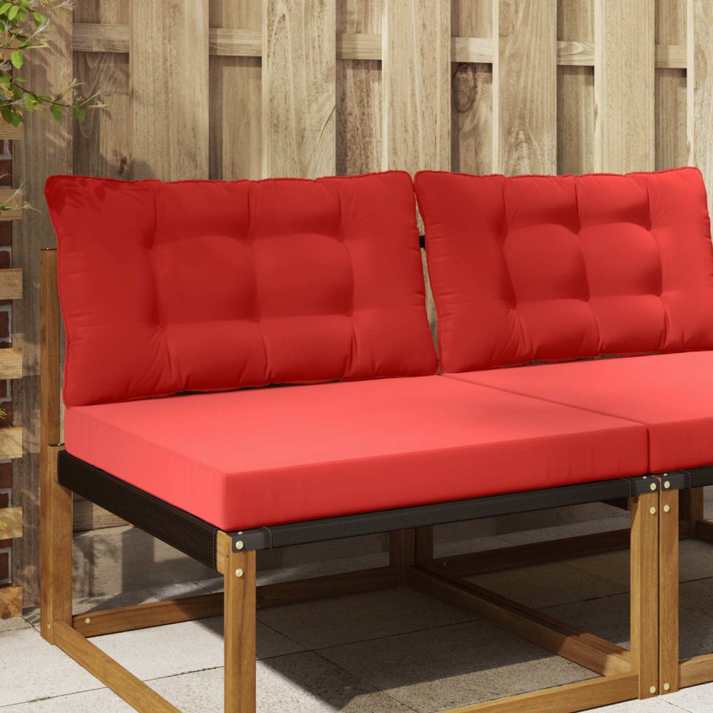vidaXL Μαξιλάρι Καναπέ Εξωτερικού Χώρου 2 pcs Κόκκινο Πολυεστέρας