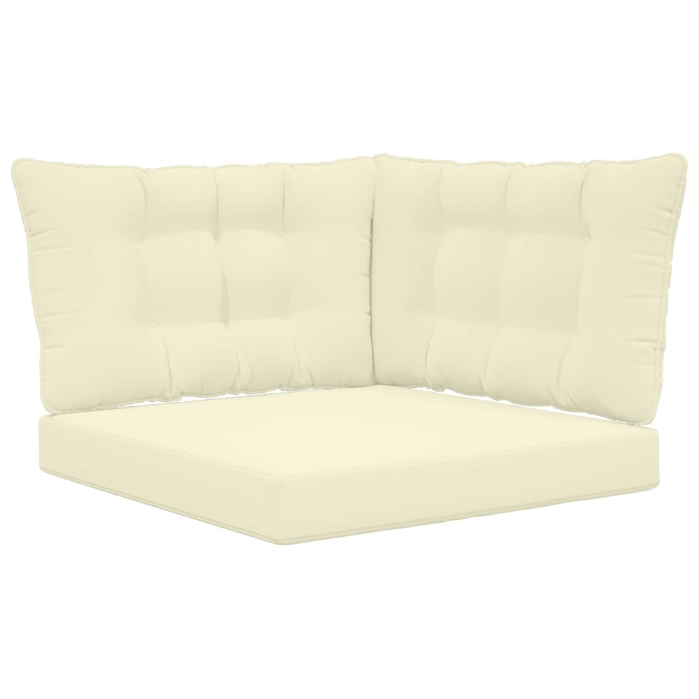 vidaXL Μαξιλάρι Καναπέ Εξωτερικού Χώρου 3 pcs Κρεμ Πολυεστέρας