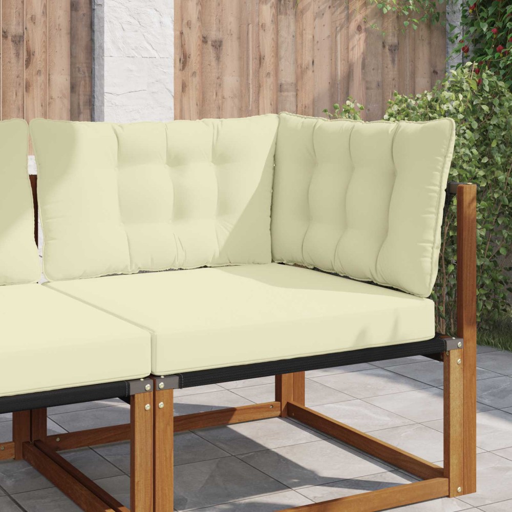 vidaXL Μαξιλάρι Καναπέ Εξωτερικού Χώρου 3 pcs Κρεμ Πολυεστέρας