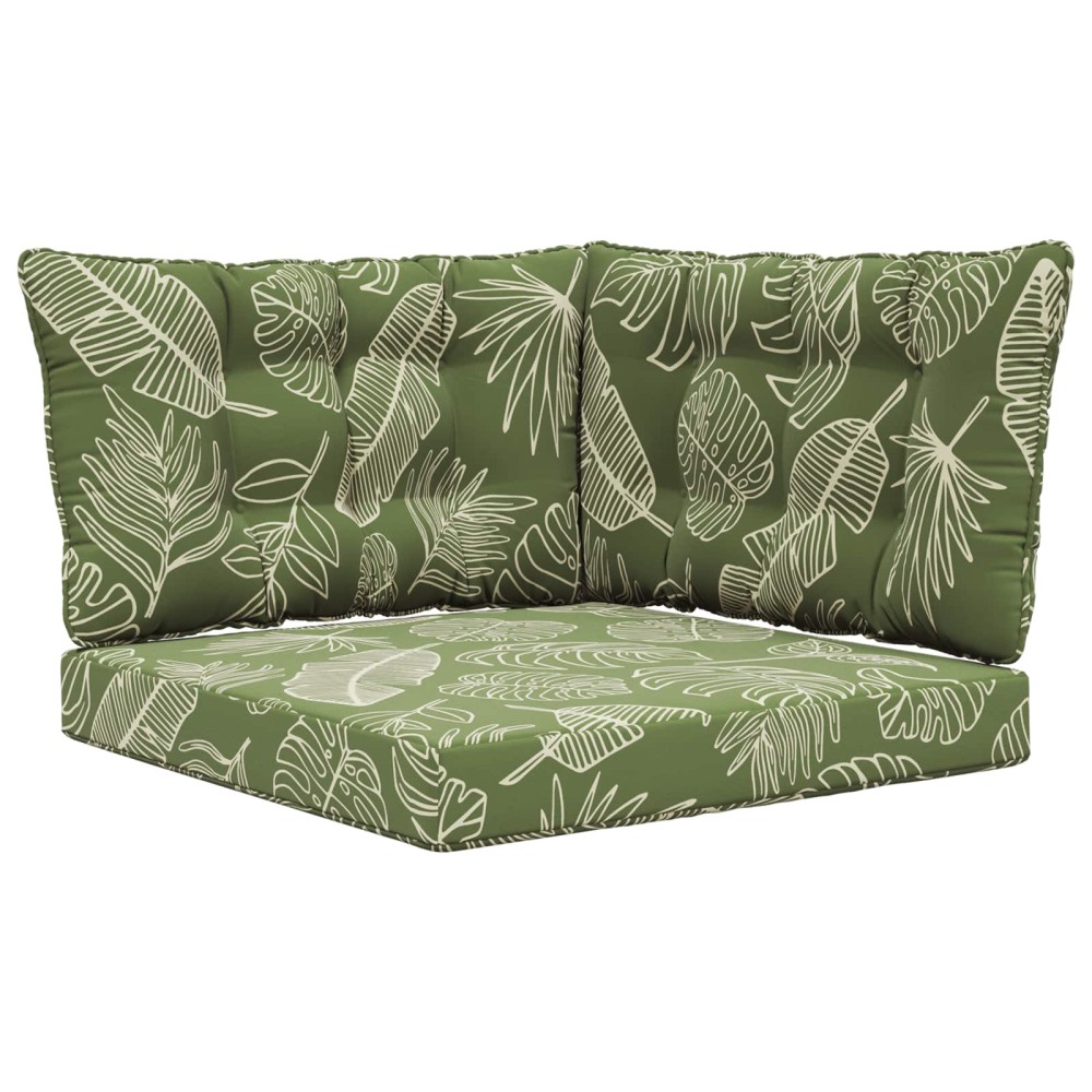 vidaXL Μαξιλάρι Καναπέ Εξωτερικού Χώρου 3 pcs Σχέδιο Φύλλου