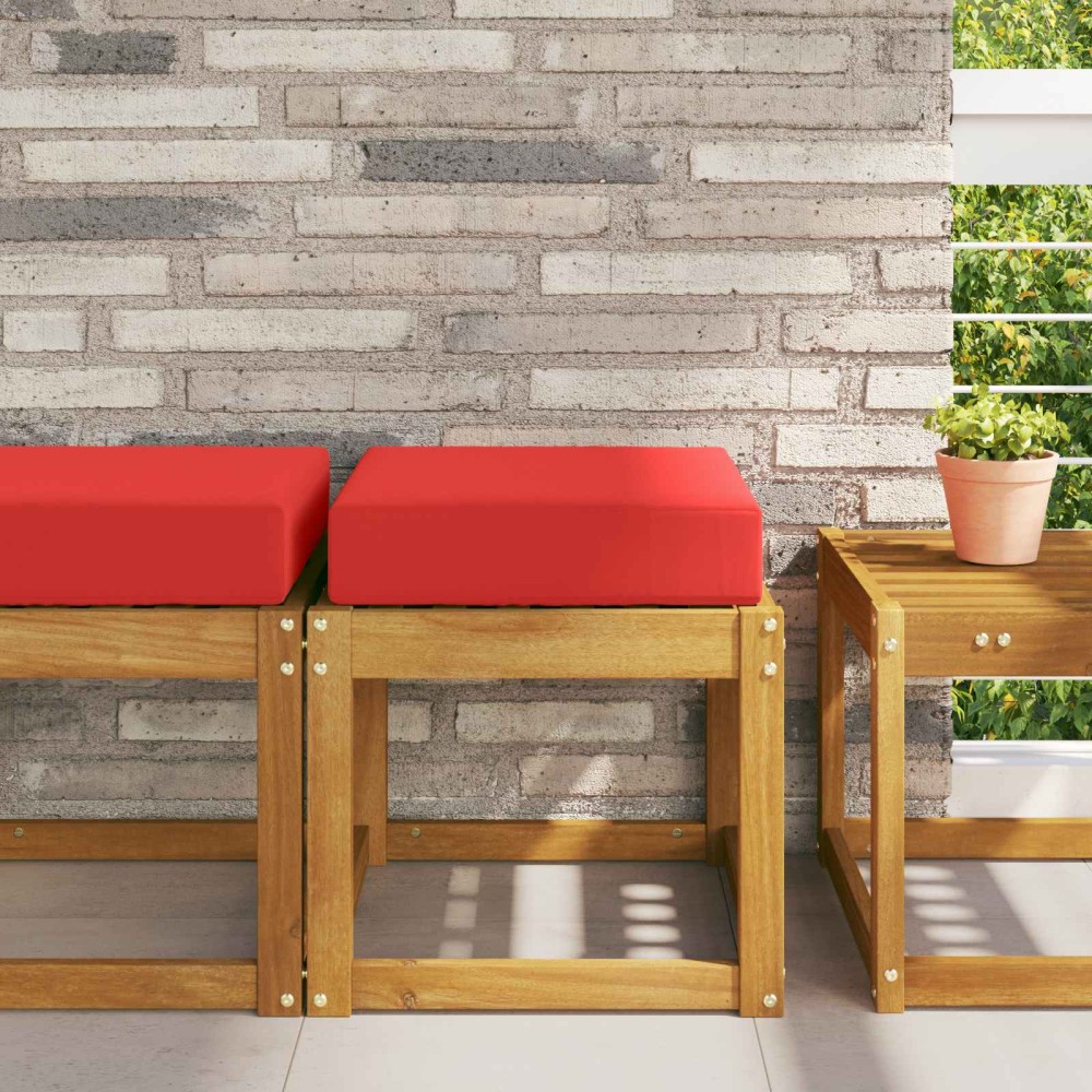 vidaXL Μαξιλάρι Καθίσματος Εξωτερικού Χώρου Κόκκινο 40 x 40 x 8 εκ.