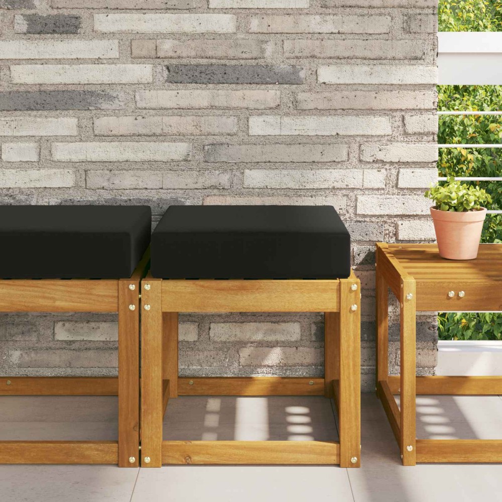 vidaXL Μαξιλάρι Καθίσματος Εξωτερικού Χώρου Μαύρο 40 x 40 x 8 εκ.