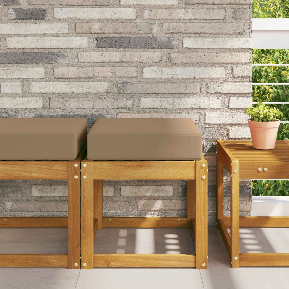 vidaXL Μαξιλάρι Καθίσματος Εξωτερικού Χώρου Taupe 40 x 40 x 8 εκ.