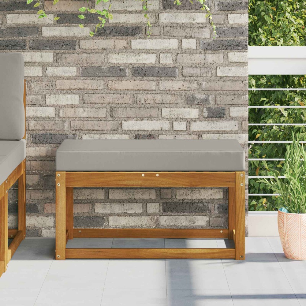 vidaXL Μαξιλάρι Καθίσματος Εξωτερικού Χώρου Γκρι 80 x 40 x 8 cm