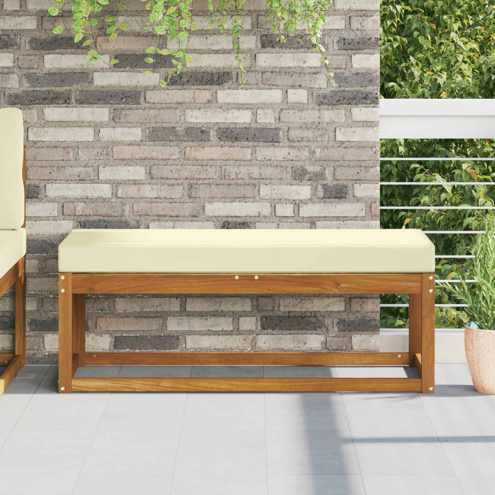 vidaXL Μαξιλάρι Καθίσματος Εξωτερικού Χώρου Κρεμ 115 x 40 x 8 εκ.