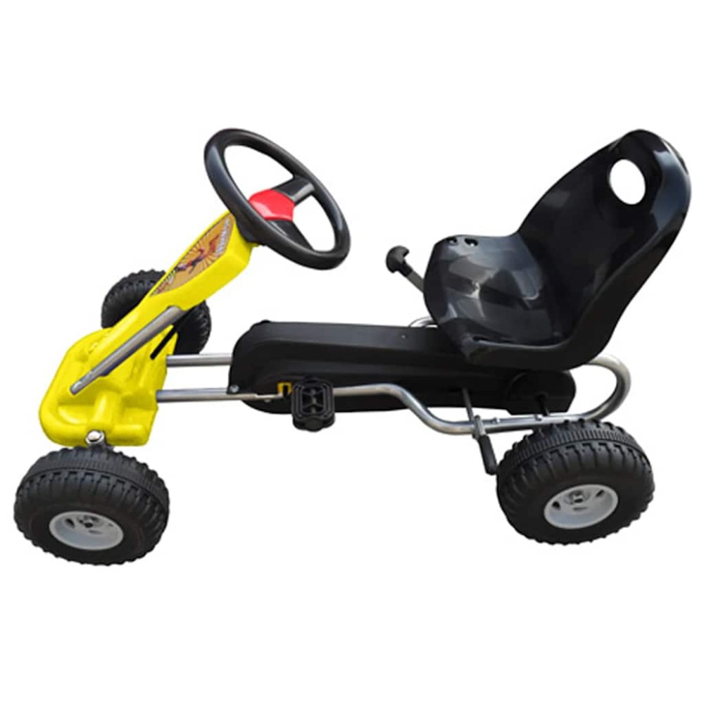 vidaXL Go Kart με Πετάλια Κίτρινο