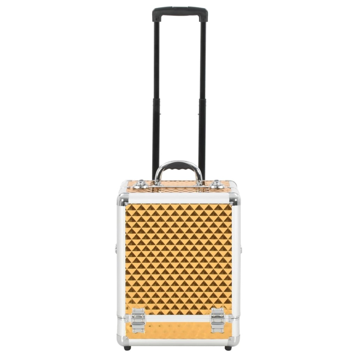 vidaXL Βαλίτσα Μακιγιάζ Τρόλεϊ Χρυσή 35x29x45 εκ. από Αλουμίνιο