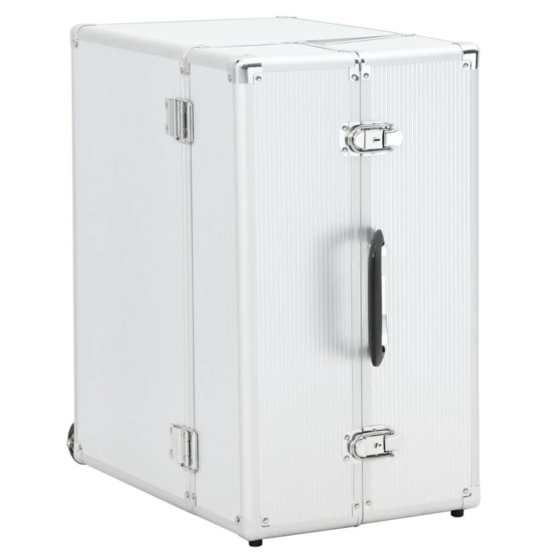 vidaXL Βαλίτσα Τρόλεϊ Επαγγελματική Ασημί 47 x 39 x 27 εκ. Αλουμινίου