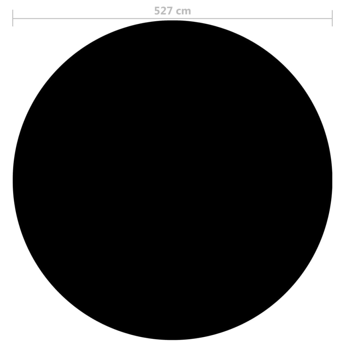 vidaXL Κάλυμμα Πισίνας Μαύρο 527 εκ. από Πολυαιθυλένιο