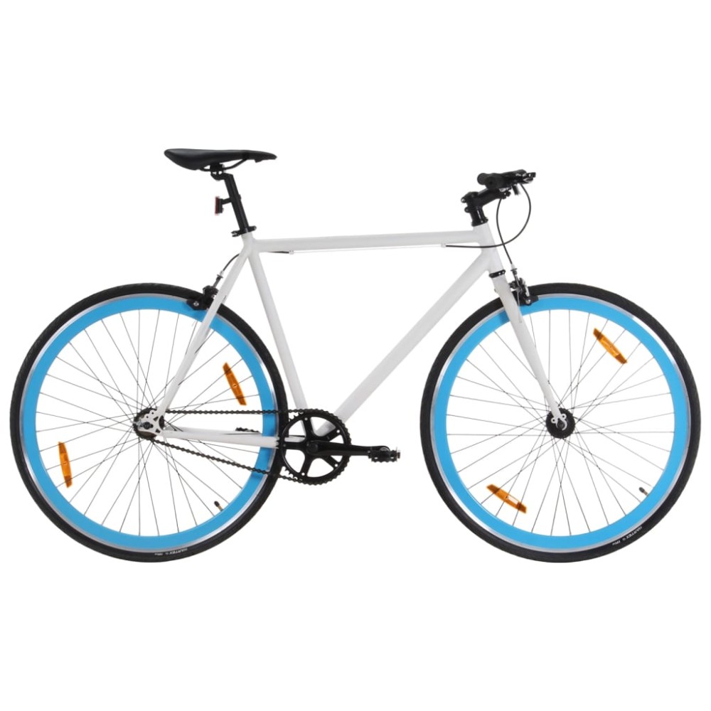 vidaXL Ποδήλατο Μονής Ταχύτητας Λευκό και Μπλε 700c 51 εκ.
