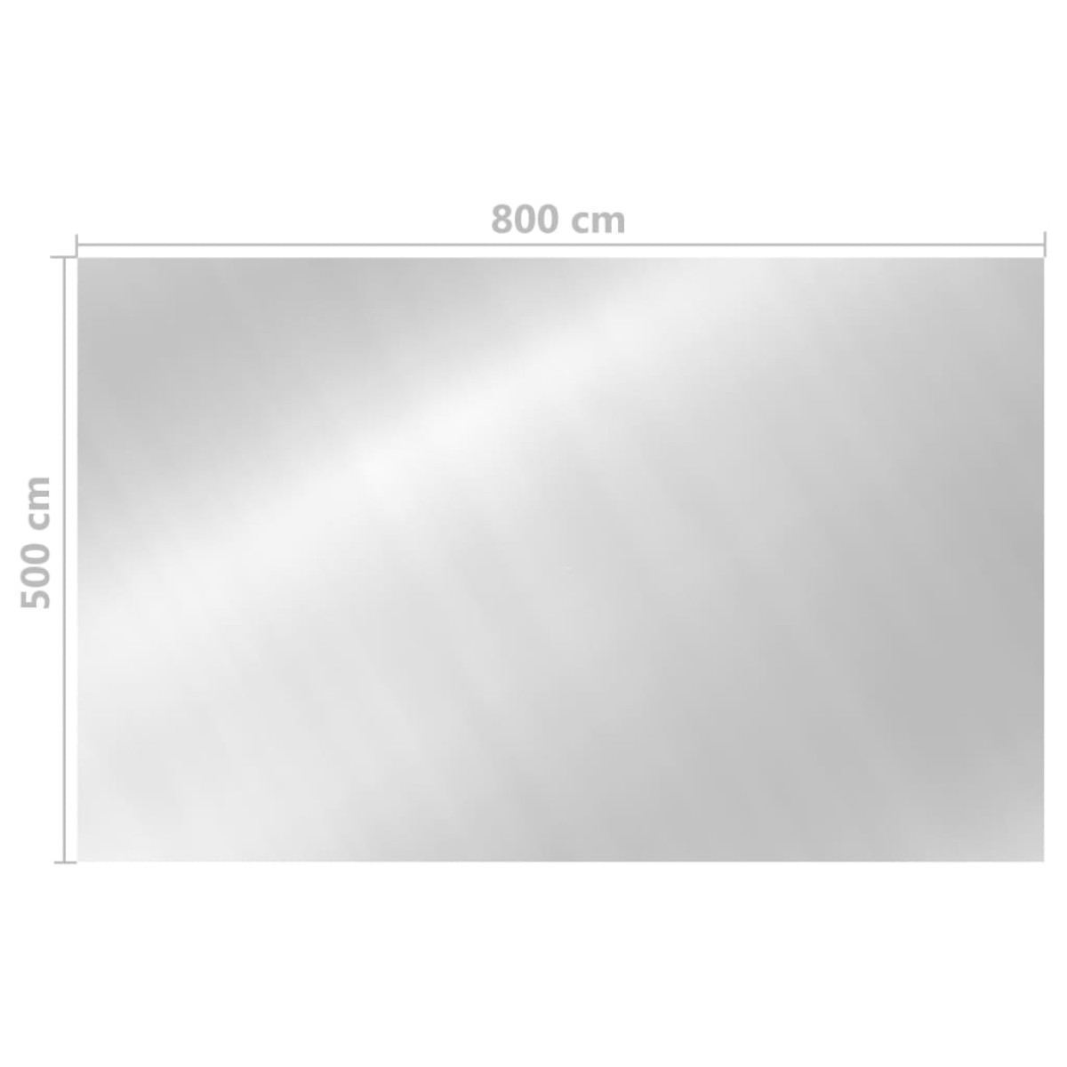 vidaXL Κάλυμμα Πισίνας Ηλιακό Ορθογώνιο Ασημί 8 x 5 μ. Πολυαιθυλένιο