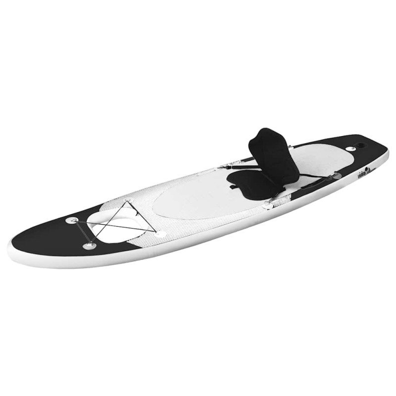 vidaXL Σανίδα SUP Φουσκωτή Σετ Μαύρη 360 x 81 x 10 εκ.